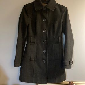 Jacob black wool dress coat